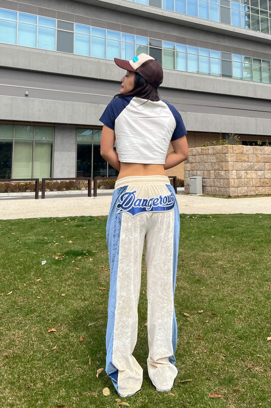 ツートーンベロアパンツ DPA14127