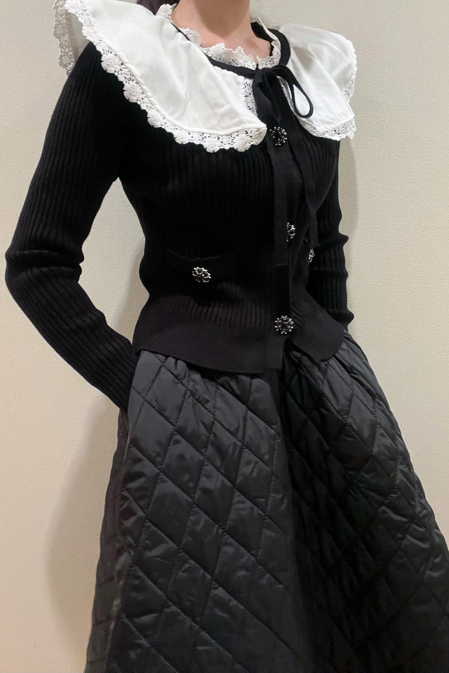 ビジューレースカラーニット CPA03060