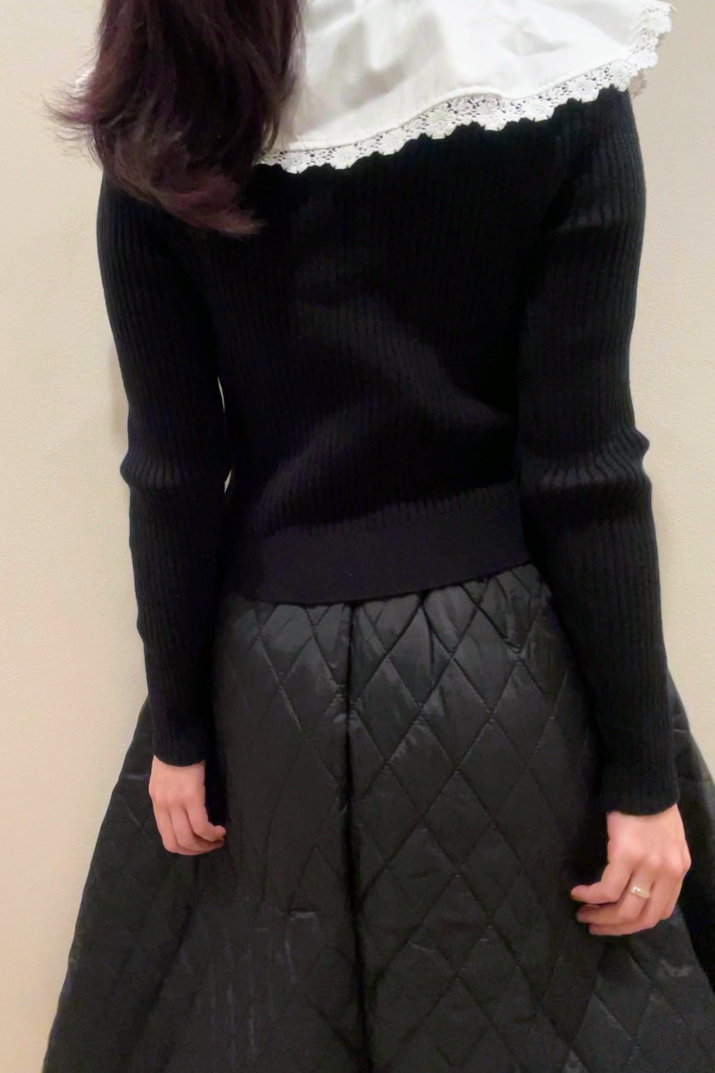 ビジューレースカラーニット CPA03060