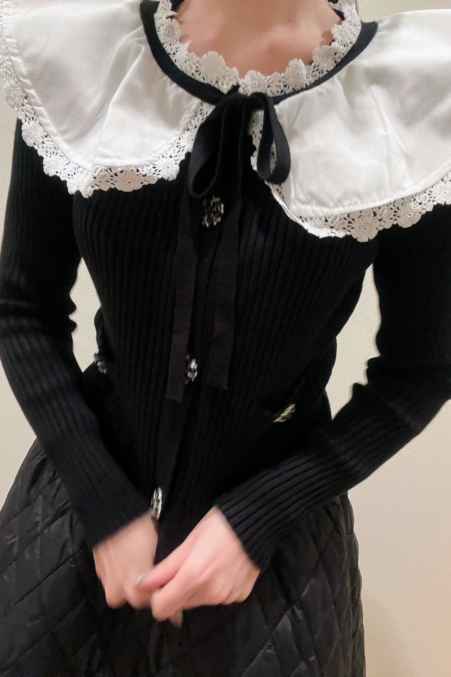 ビジューレースカラーニット CPA03060