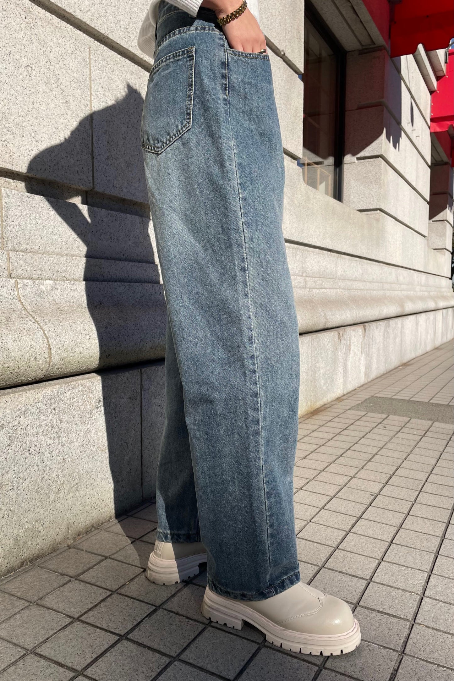 ホックストレートデニムパンツ DPA17023