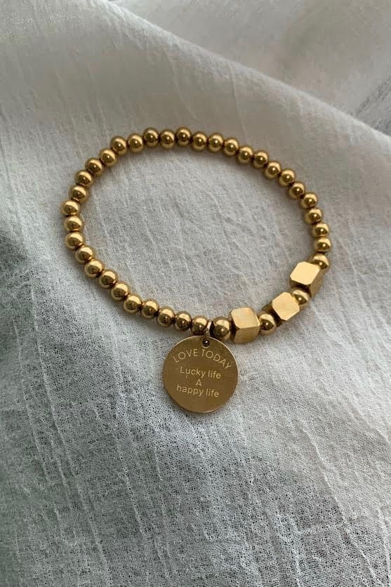 ゴールドスクエアブレスレット DPA02036