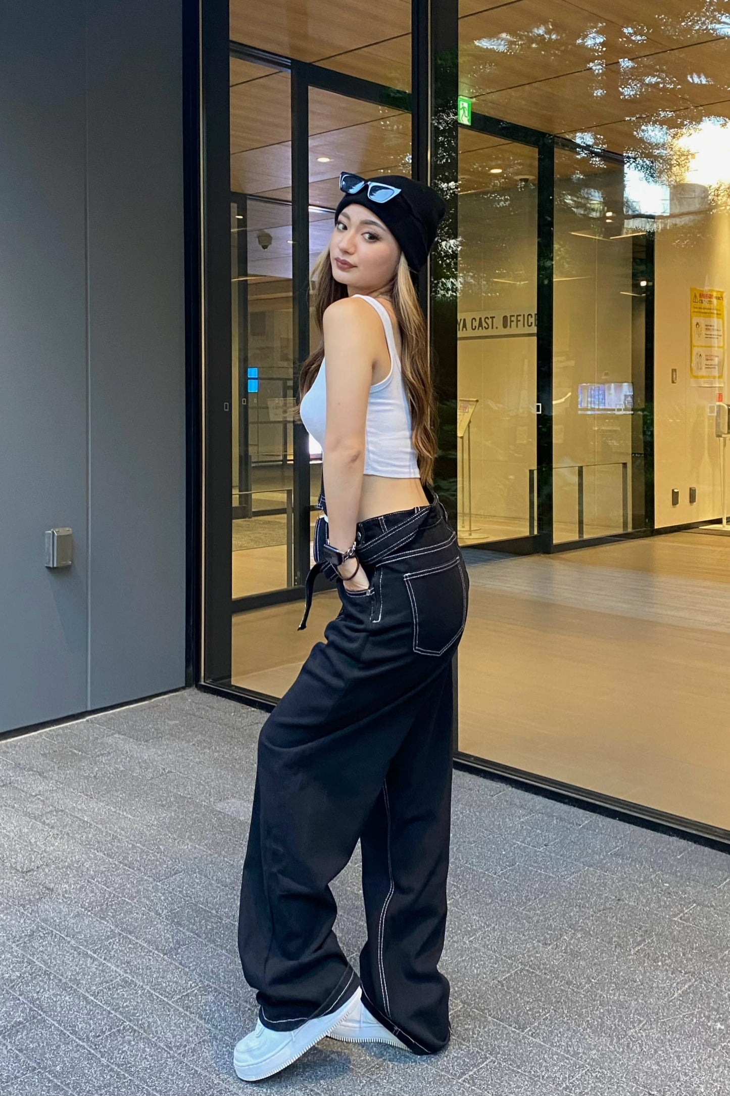 ホワイトステッチオーバーオール DPA41048