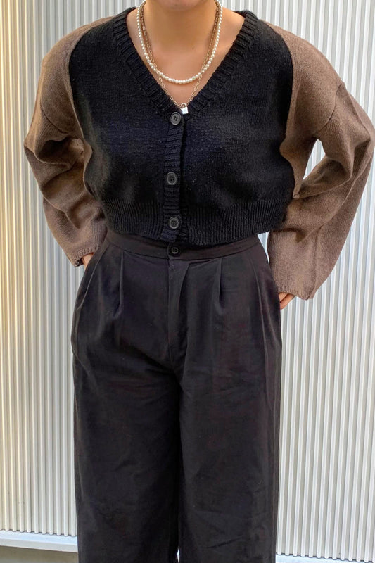 バイカラークロップドカーディガン DPA02082