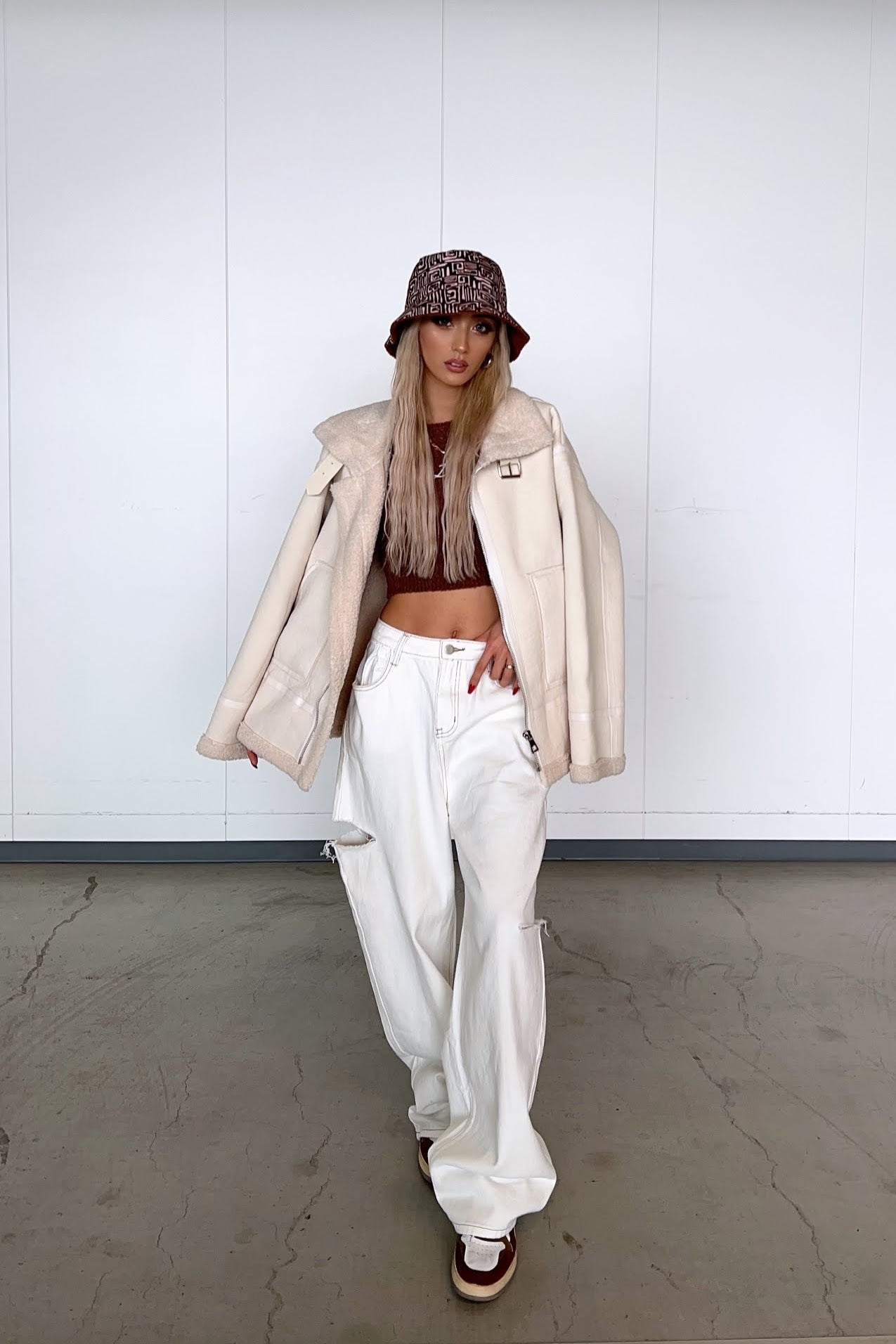 ホワイトムートンジャケット DPB10052