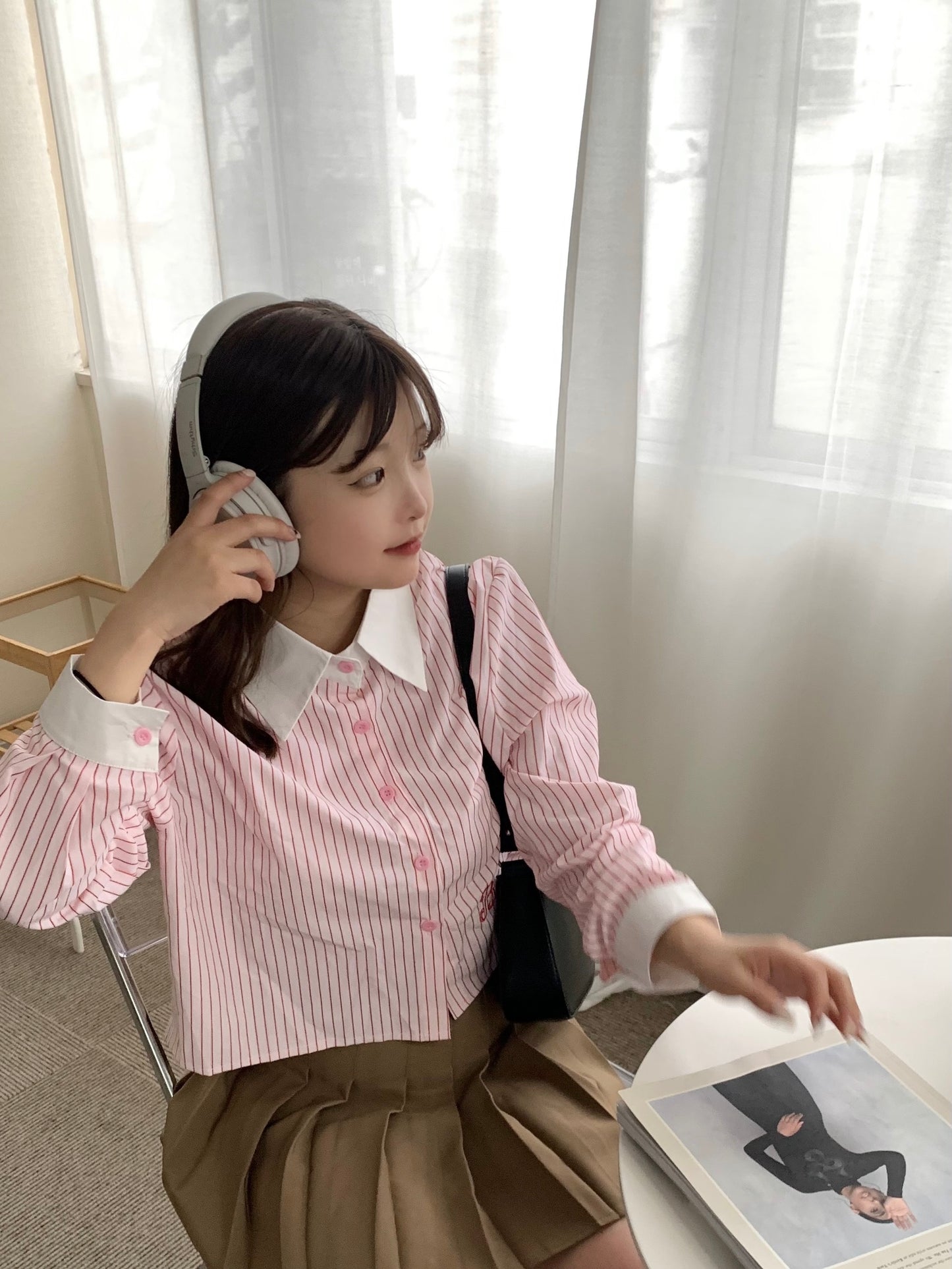 ストライプクロップドシャツ CPA30010