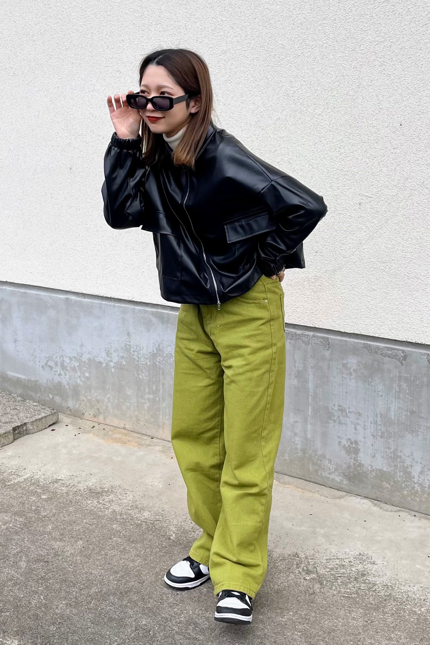 グリーンストレートパンツ DPA61140