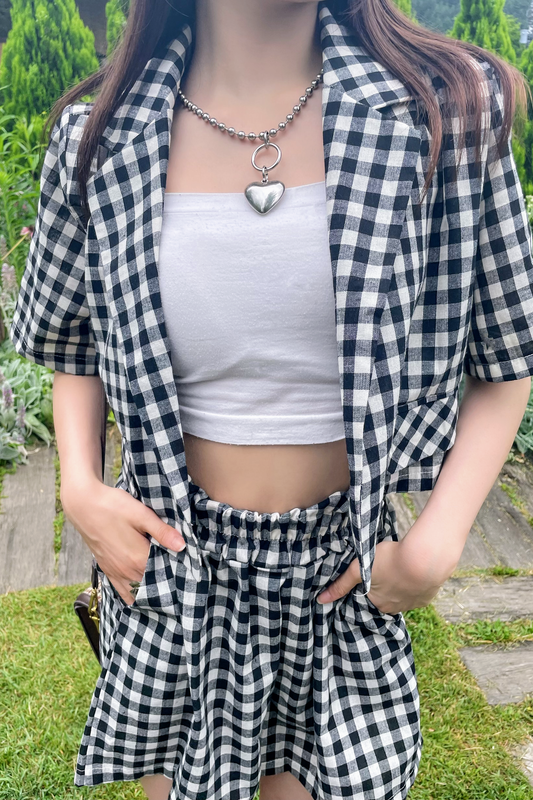 モノトーンギンガムチェックセットアップ DPB01021