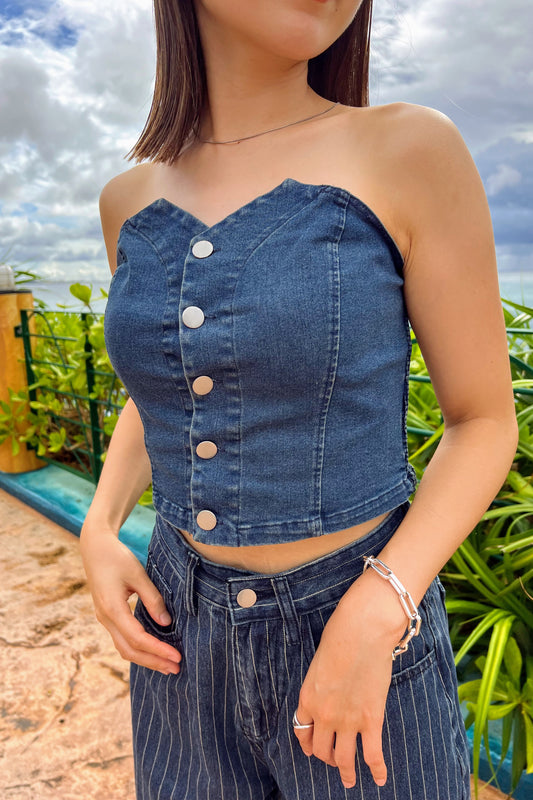 クロップドデニムトップス DPA30104