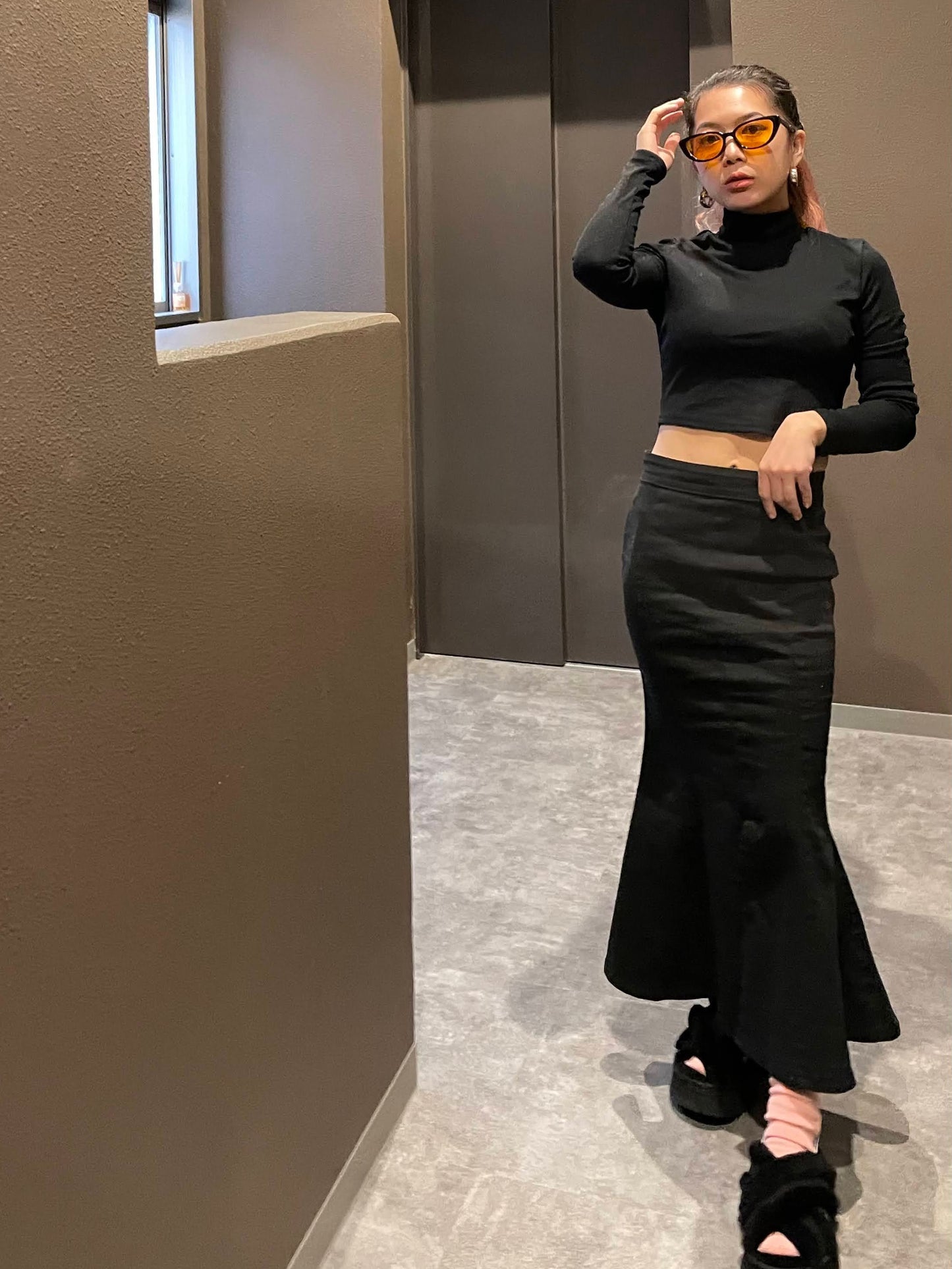 フロントスリットマーメイドスカート DPA27166