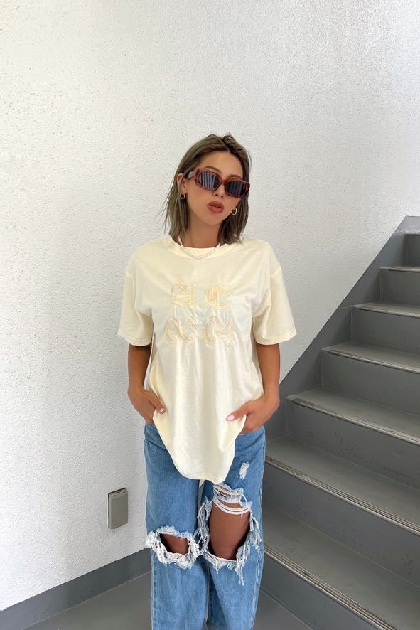 ロゴ刺繍Tシャツ DPA47008