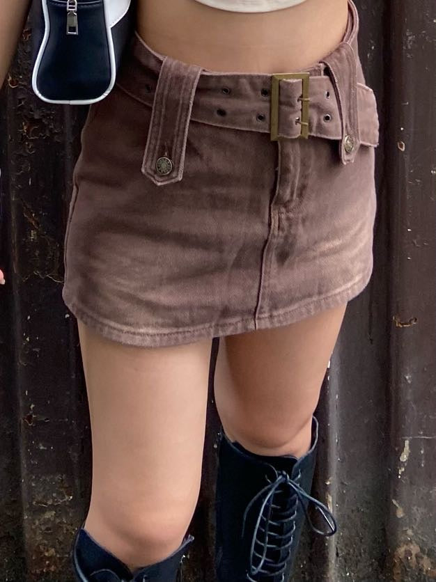 デザインベルトミニスカート DPB22001