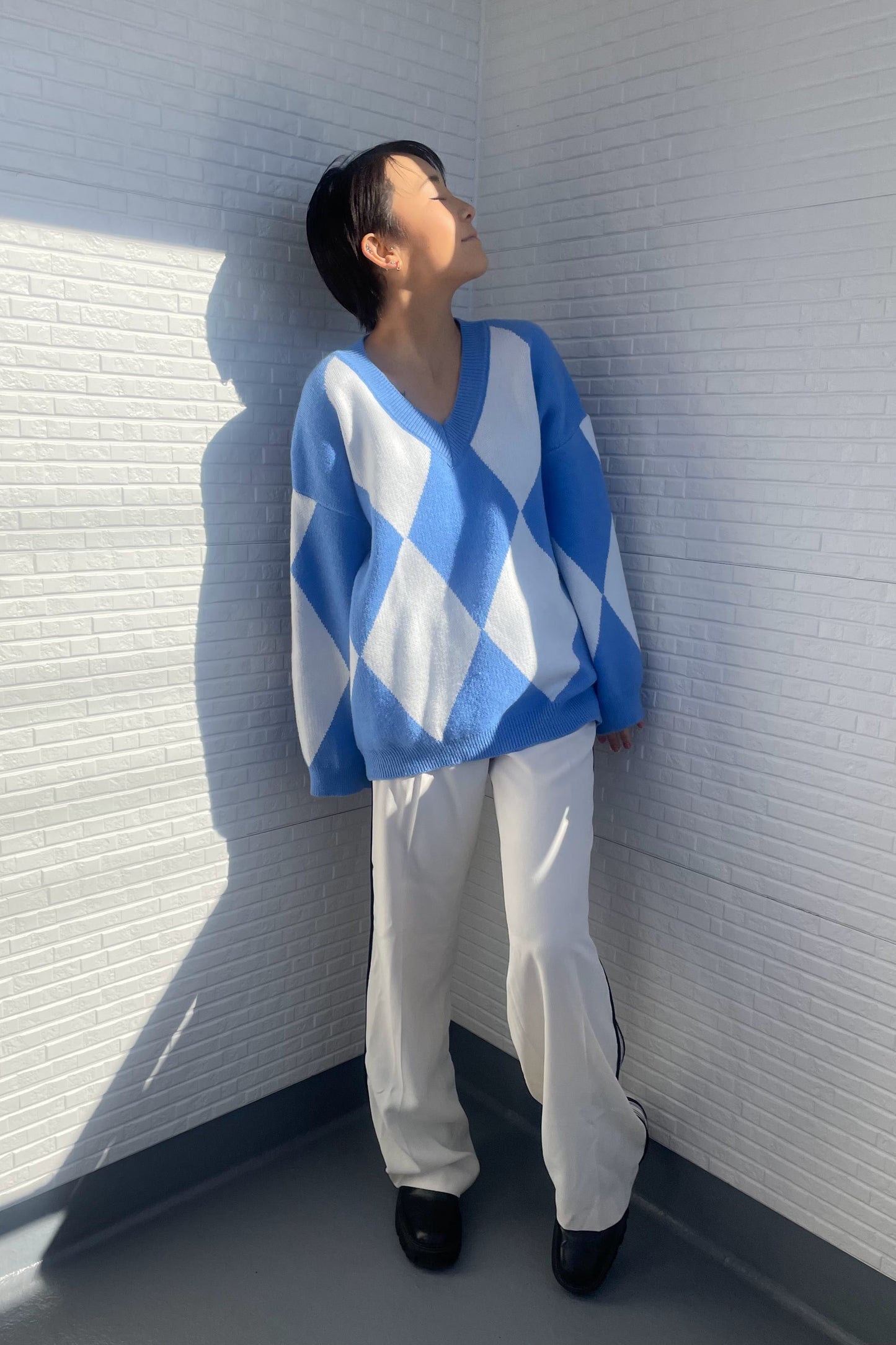 オーバーサイズダイヤニットセーター DPA03089