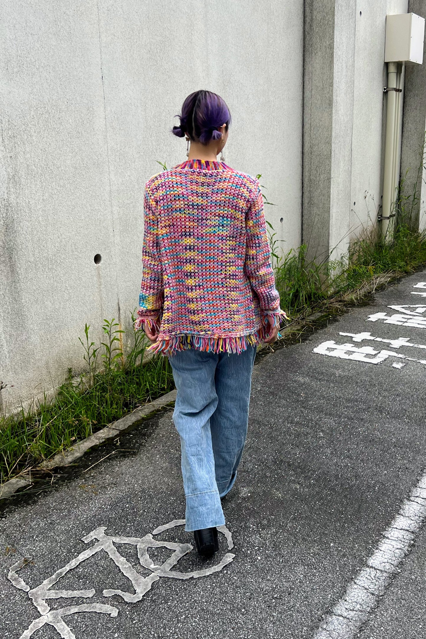 カラフルバックシルエットニットセーター DPA89039