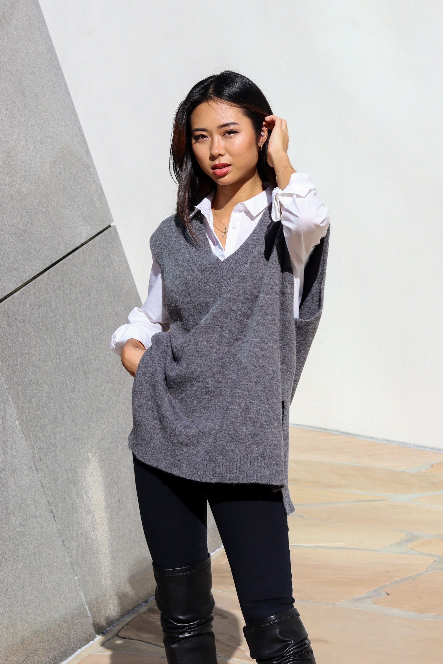 オーバーサイズニットベスト DPA94047