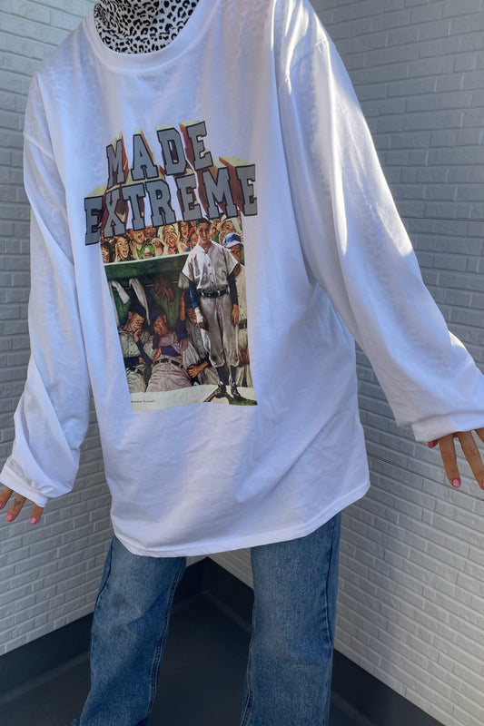 オーバーサイズレトロプリントTシャツ DPA03122