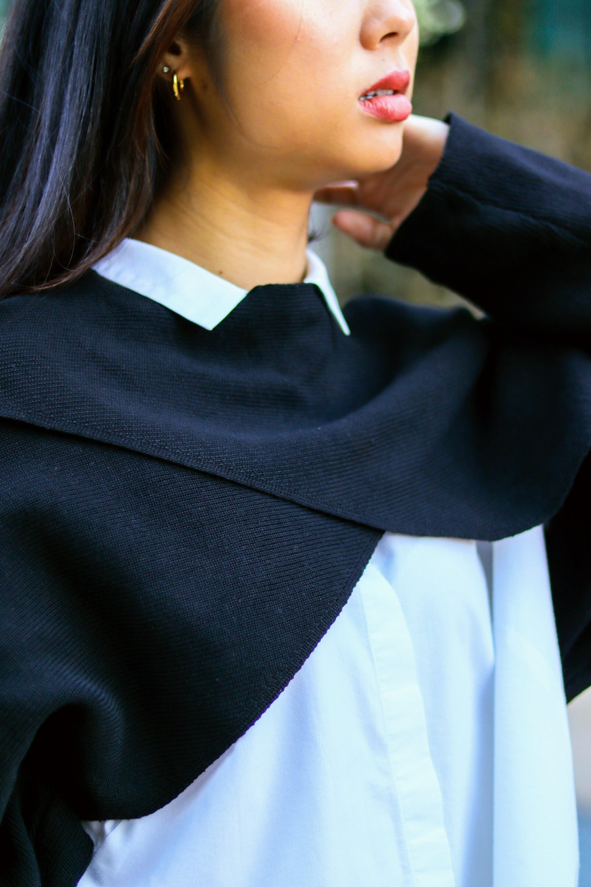 ブラックショートセーター DPA94053