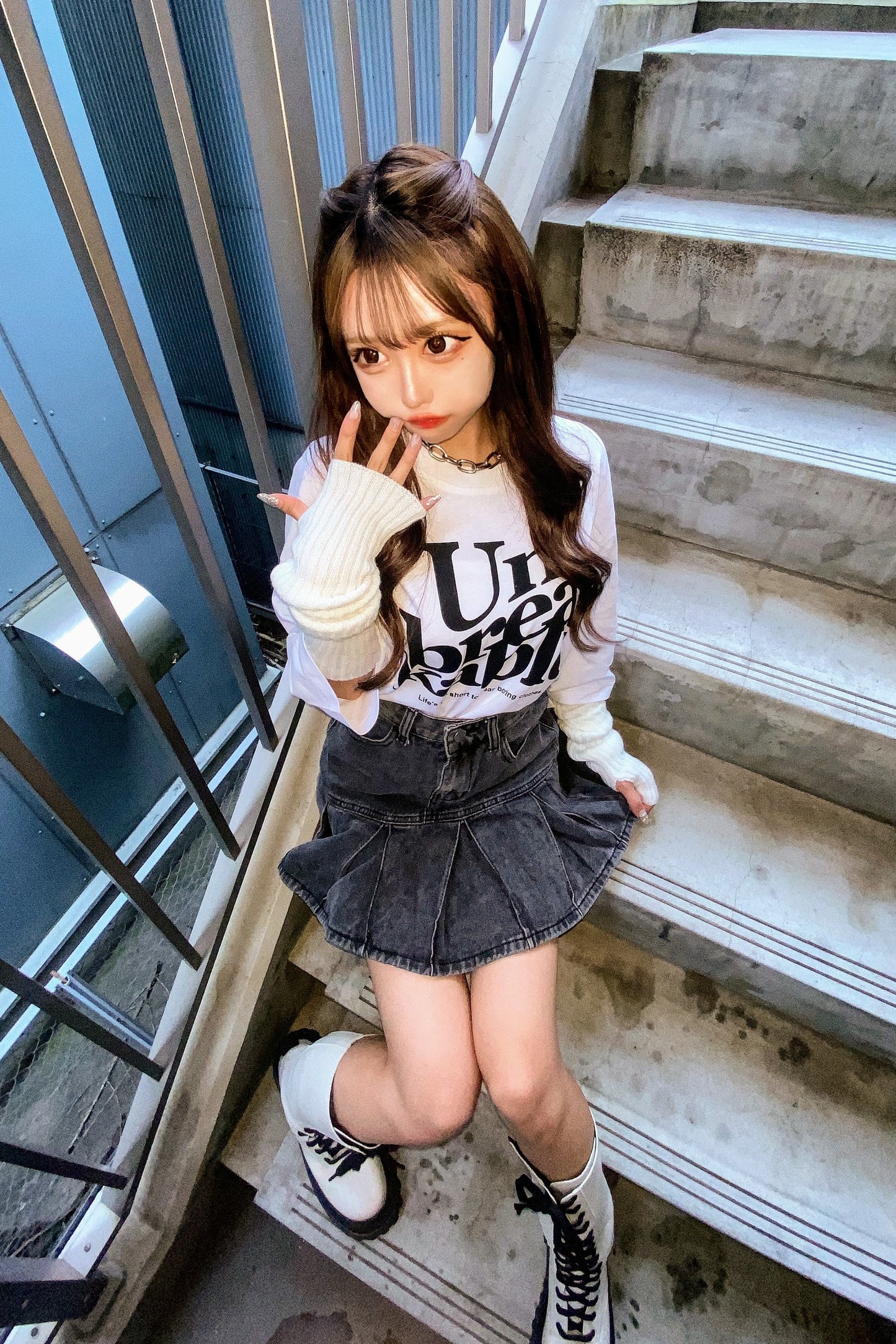 トランペットデニムスカート DPA64024