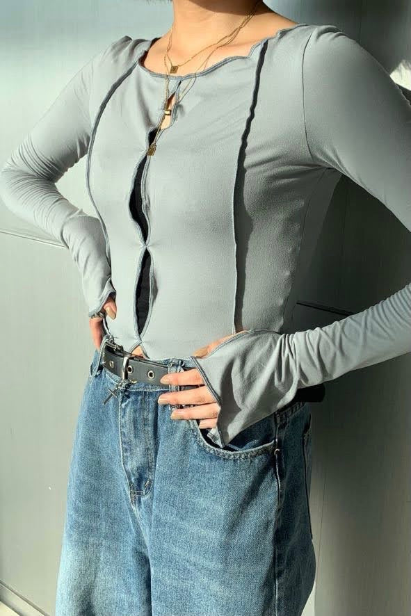 バックレスロングTシャツ DPA02028