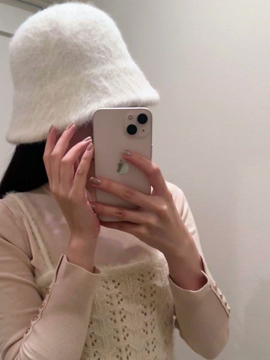 ホワイトボアバケットハット CPA03051