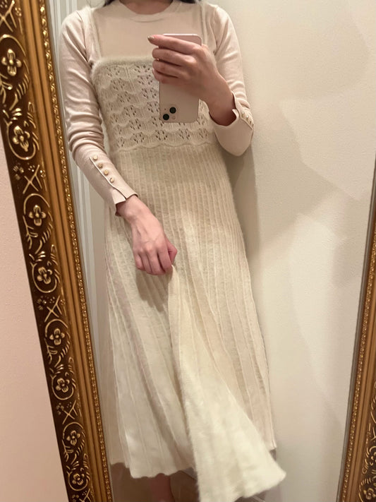 レースニットキャミワンピース CPA03067