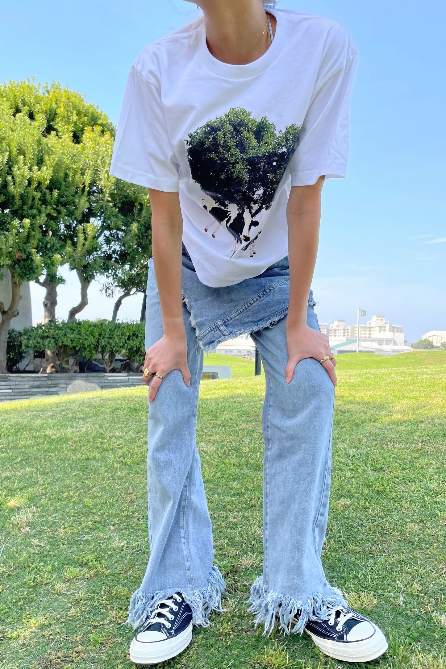 COWプリントTシャツ DPA17063