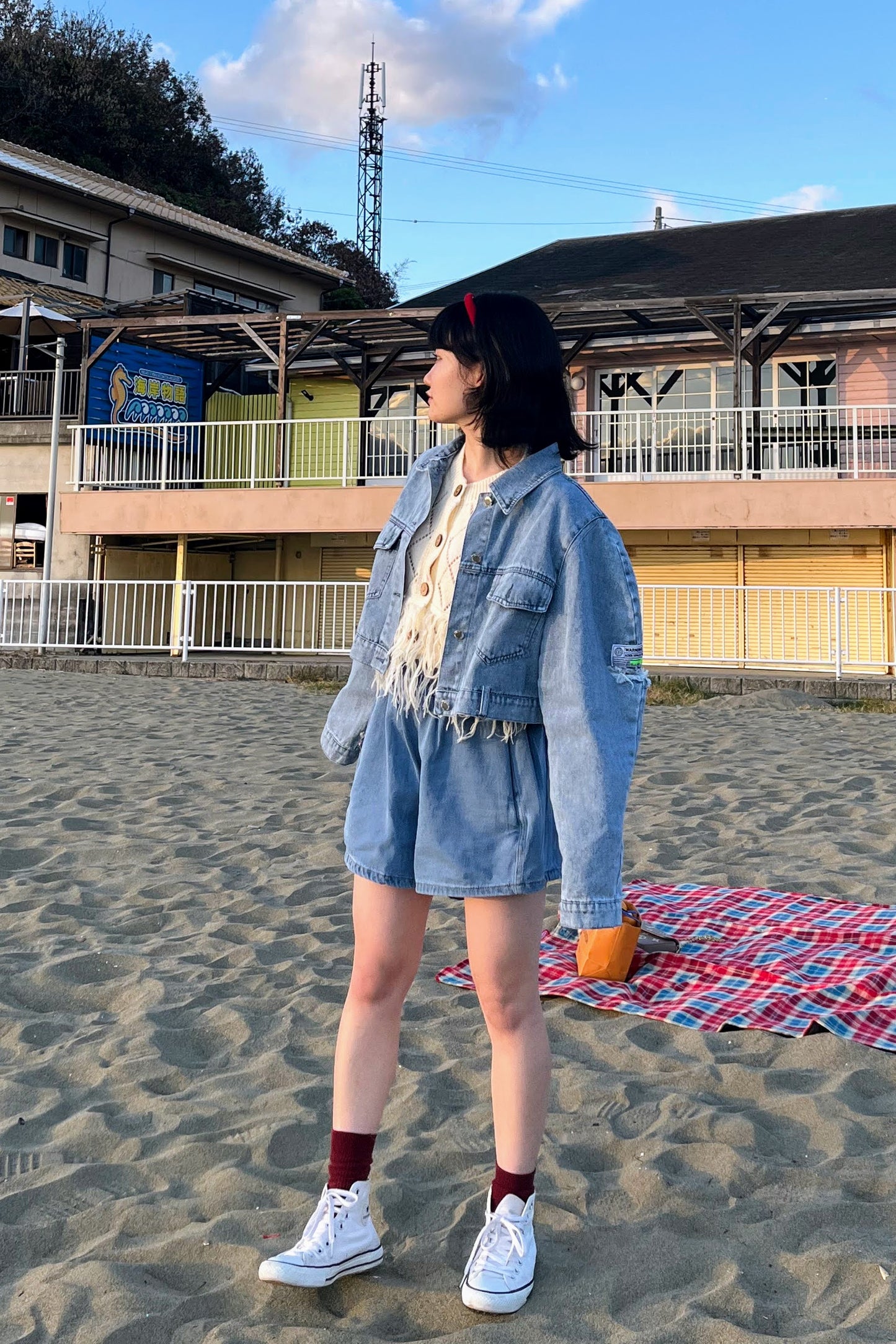 ダメージショートデニムジャケット DPA43119