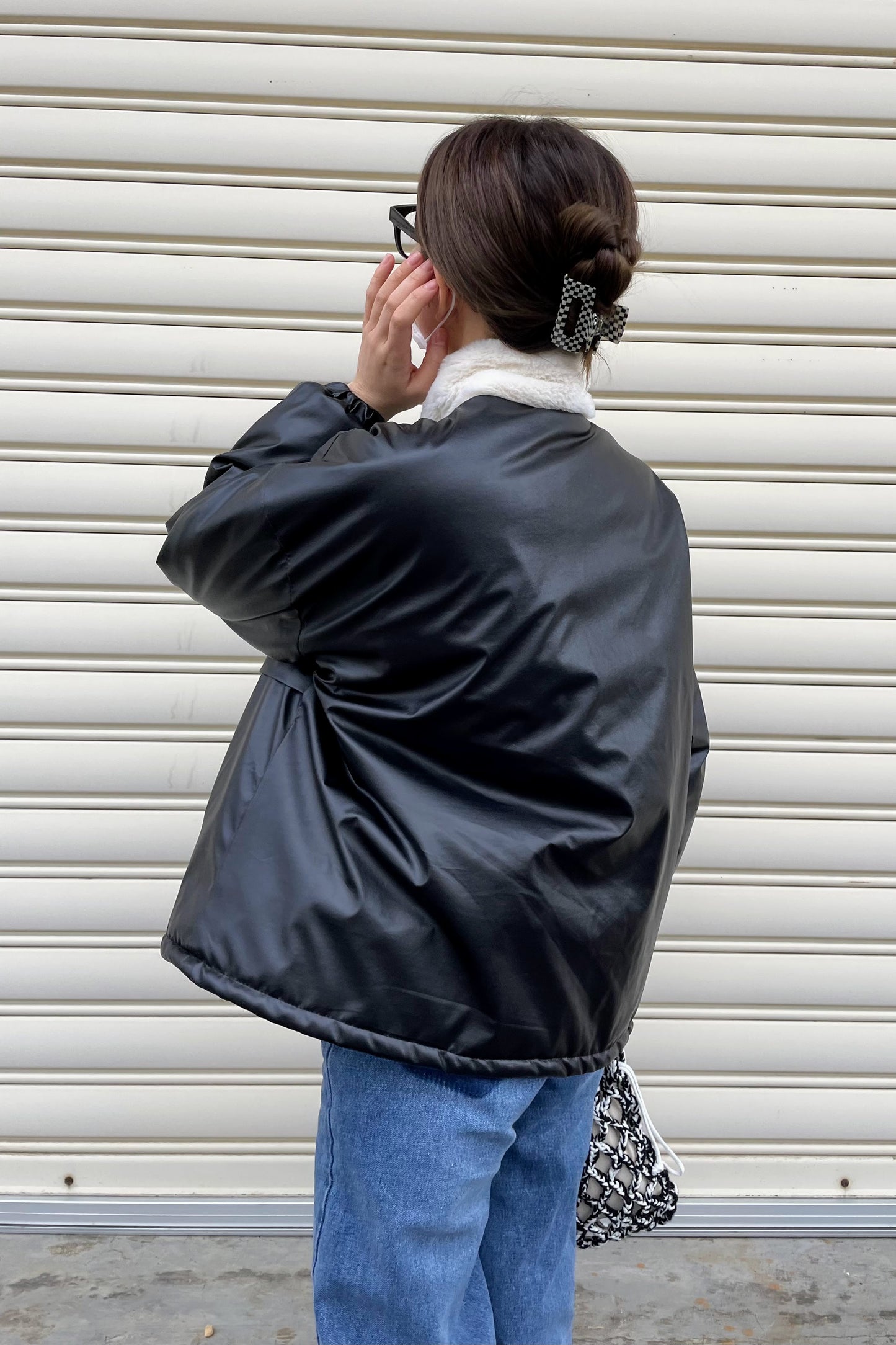 レザームートンジャケット DPA61135