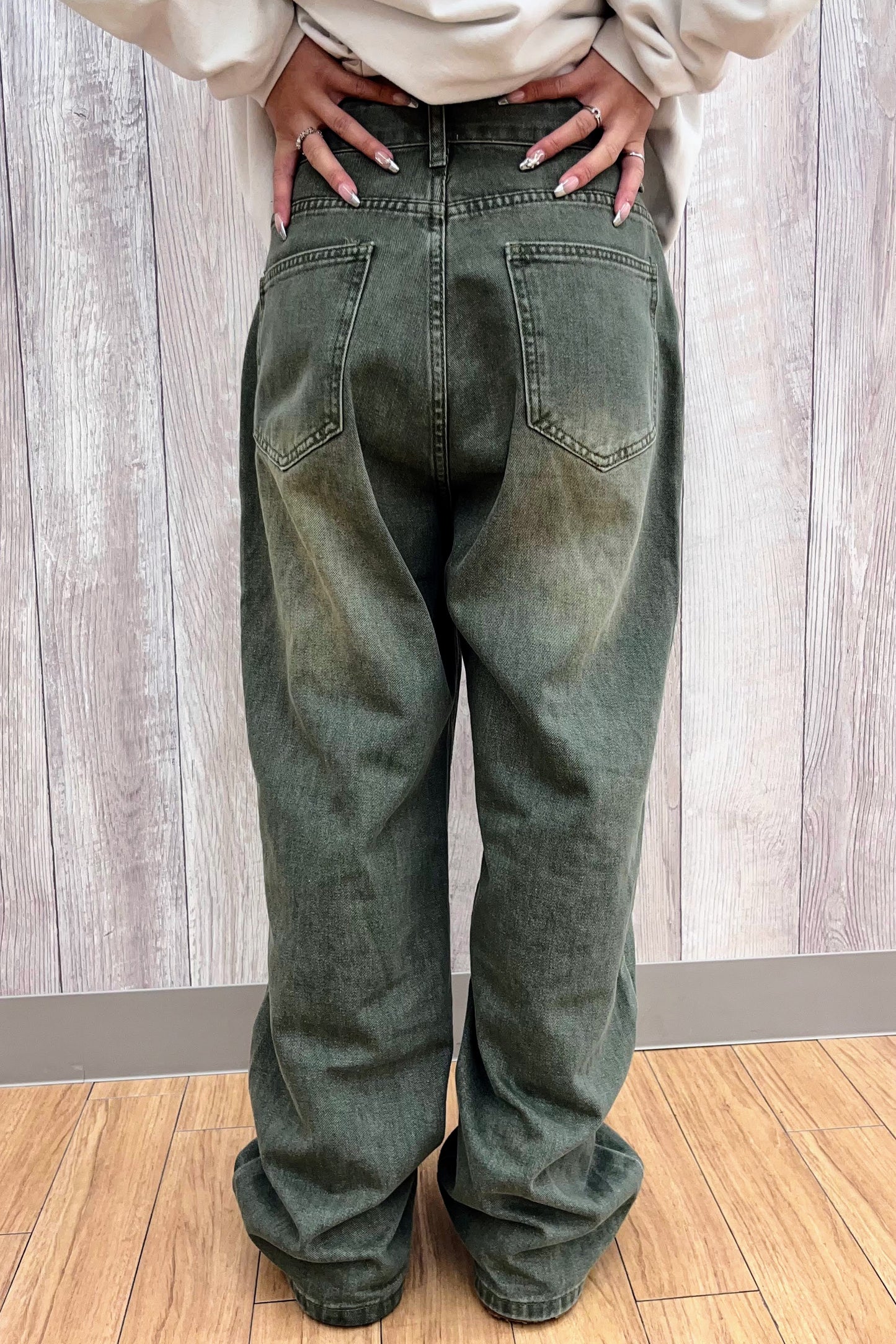 グリーンデニムパンツ DPB42020