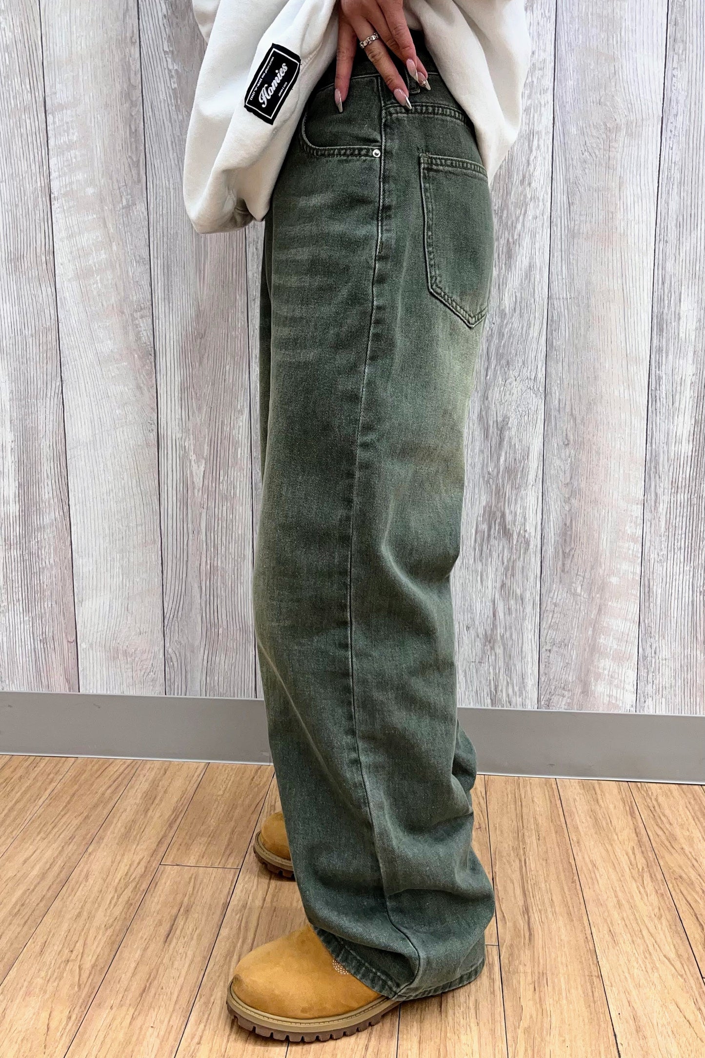 グリーンデニムパンツ DPB42020
