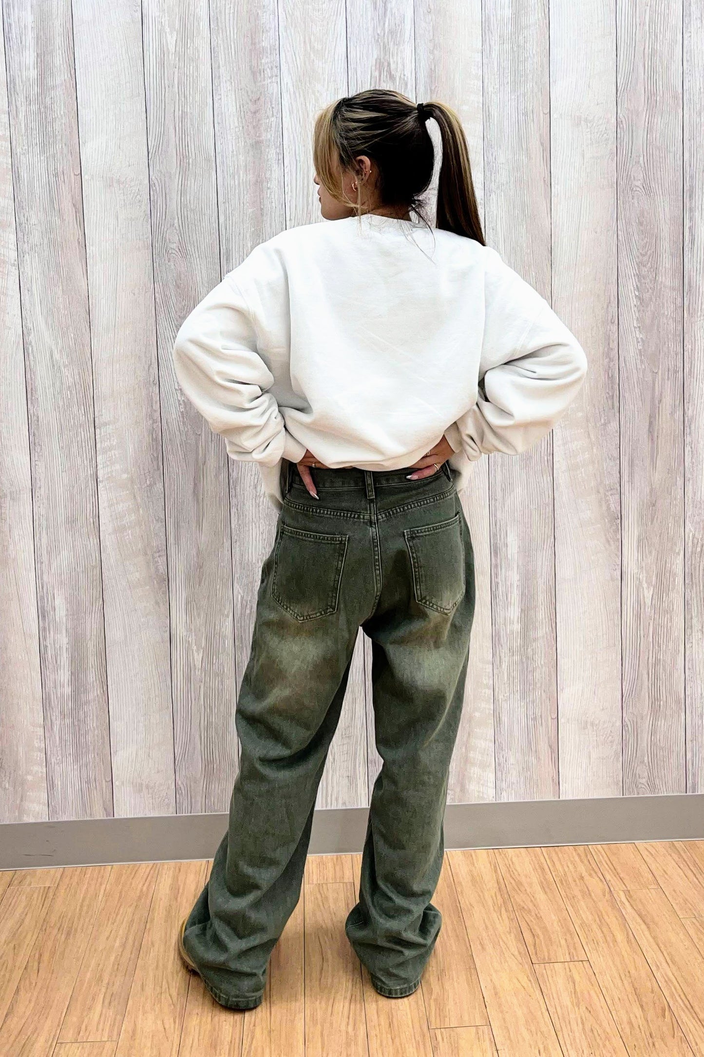 グリーンデニムパンツ DPB42020