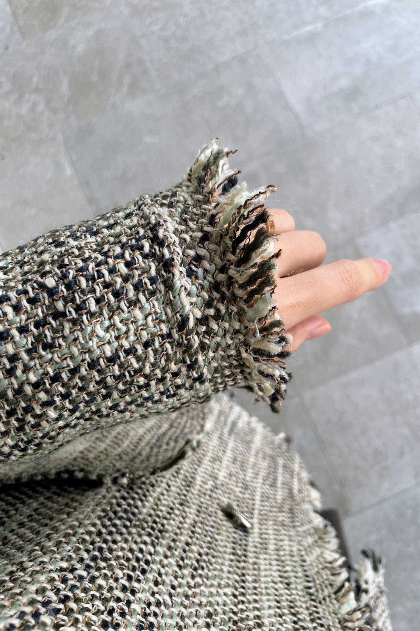 フリンジツイードジャケット CPA14016