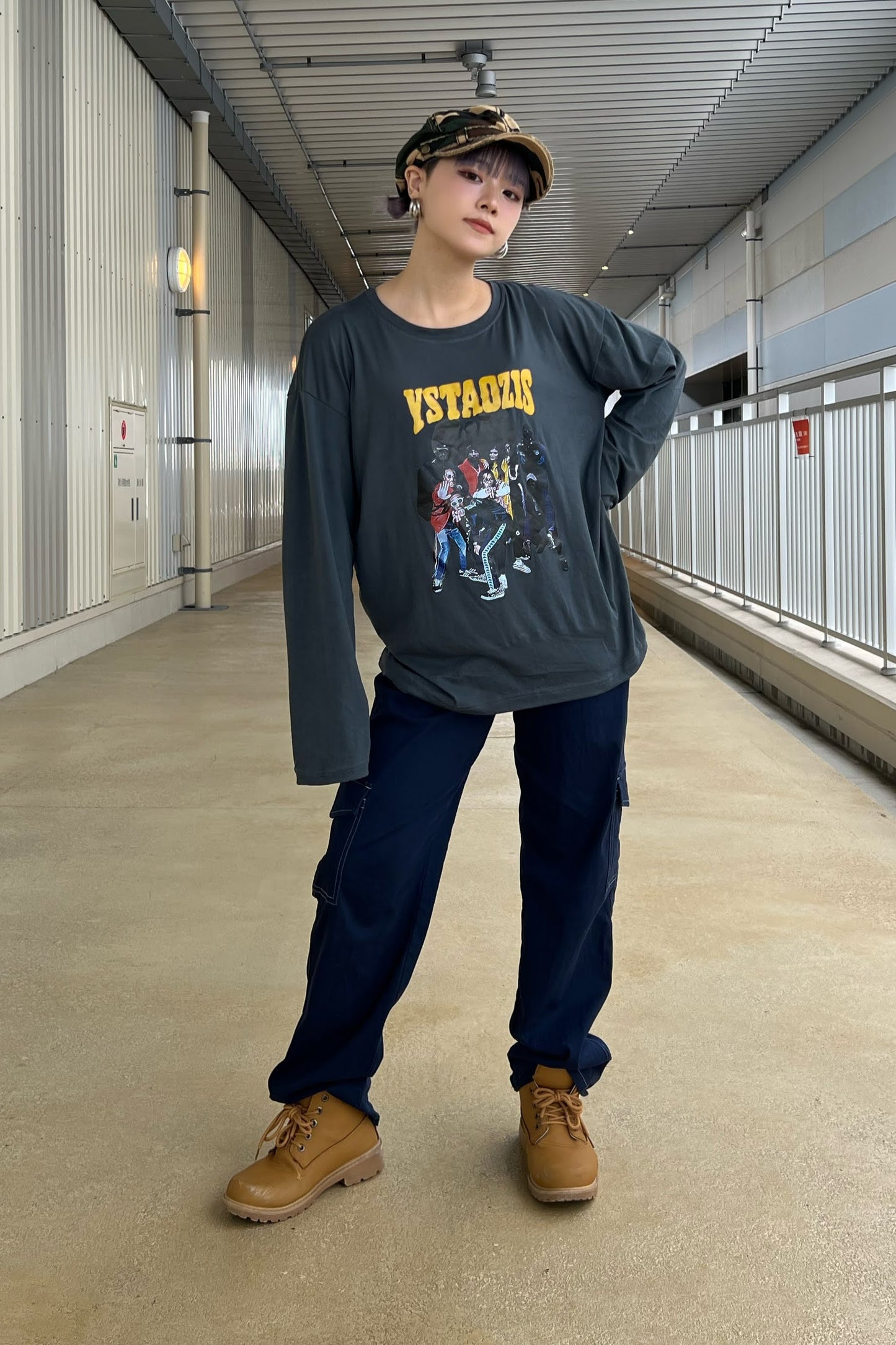 ストリートプリントロングTシャツ DPA89042
