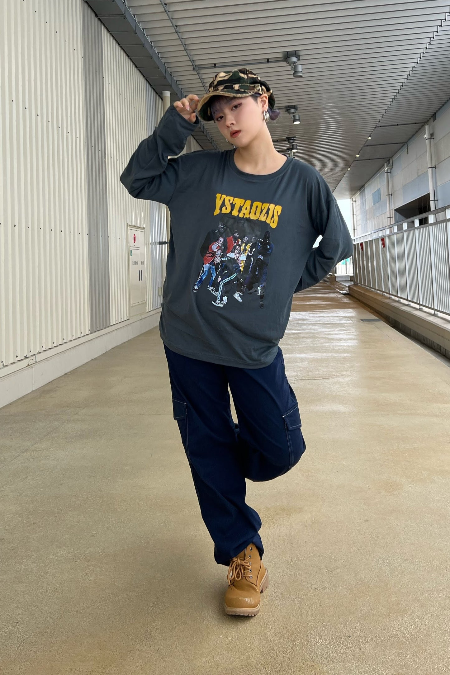 ストリートプリントロングTシャツ DPA89042