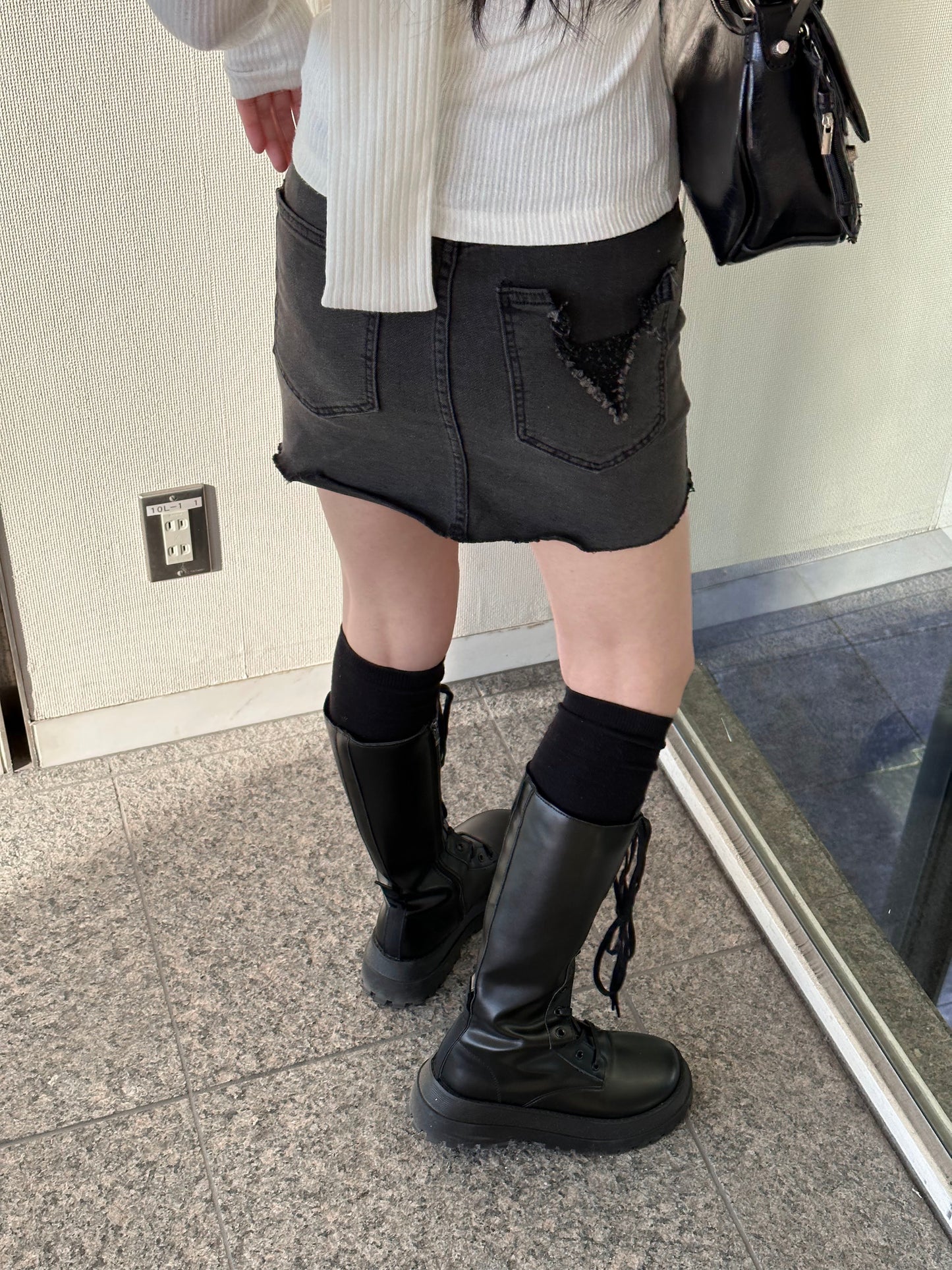 ブラックハイブーツ DPB43093