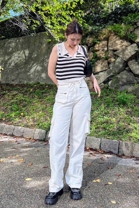 ボーダーニットノースリーブ DPA69067