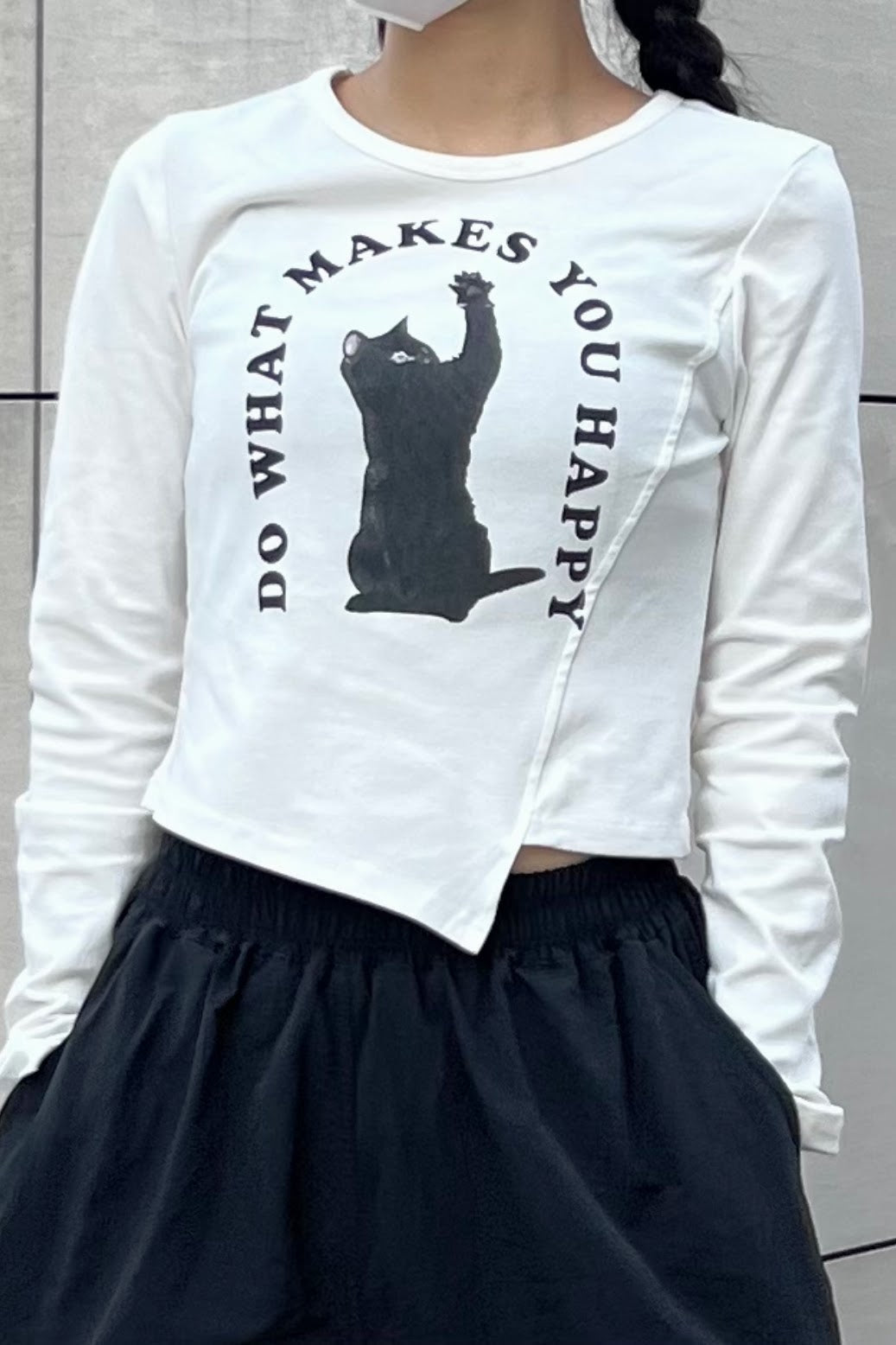 キャットプリントロングスリーブ DPB35006
