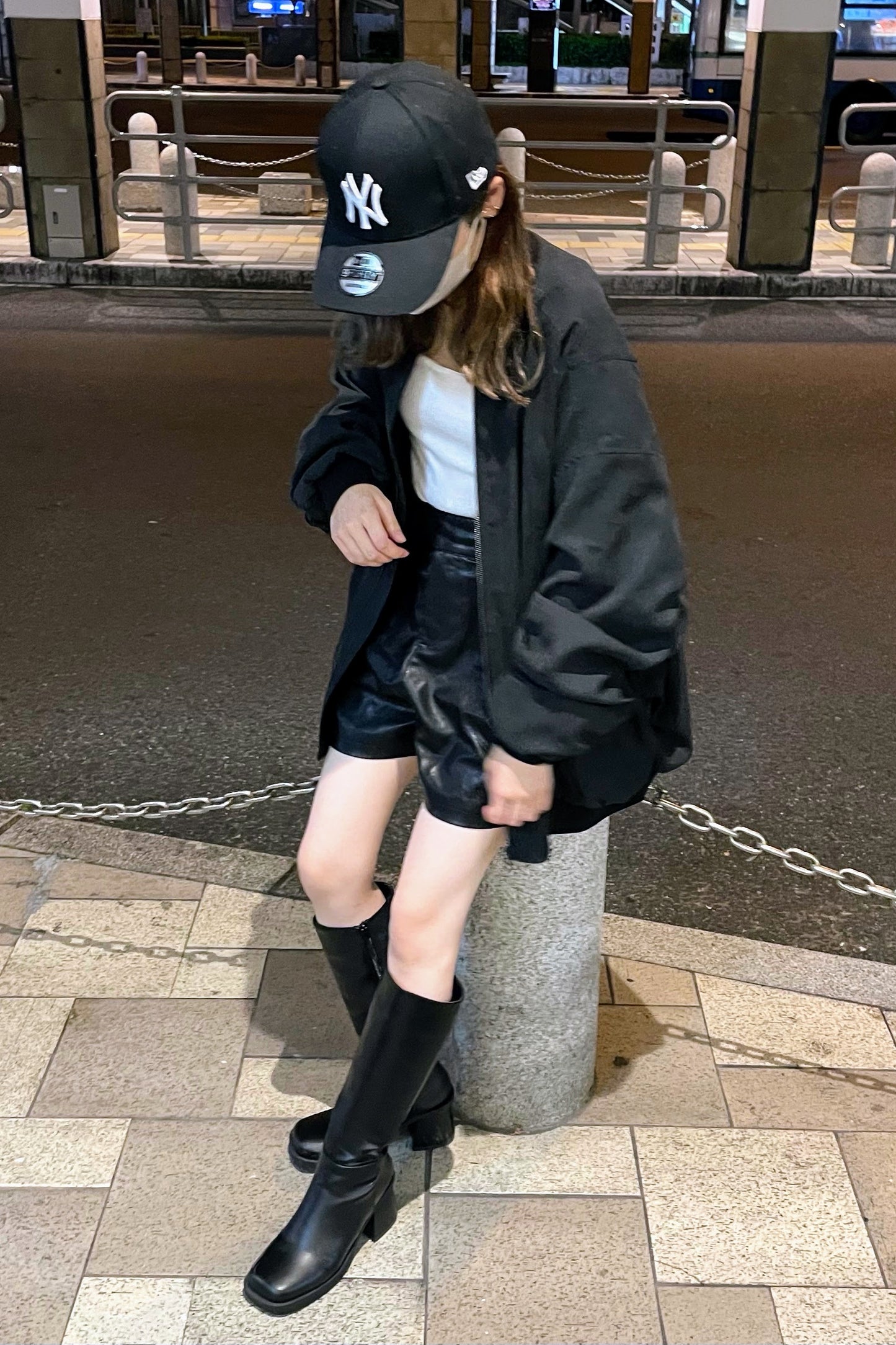 レザーショートパンツ DPA61096