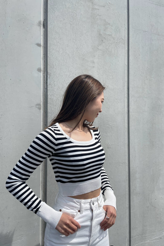 ボーダークロップドトップス DPA30001