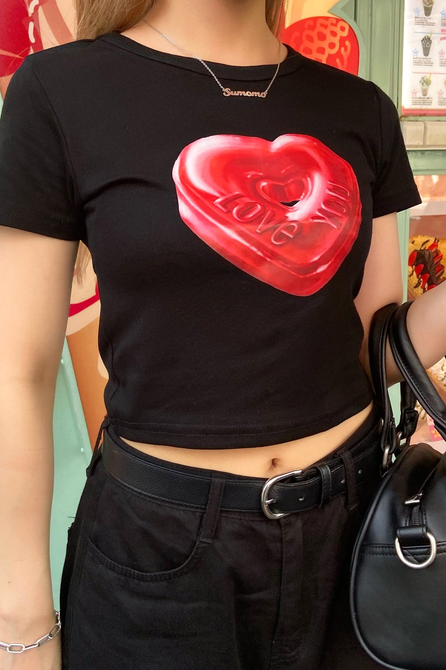 ハートプリントチビTシャツ DPB08001
