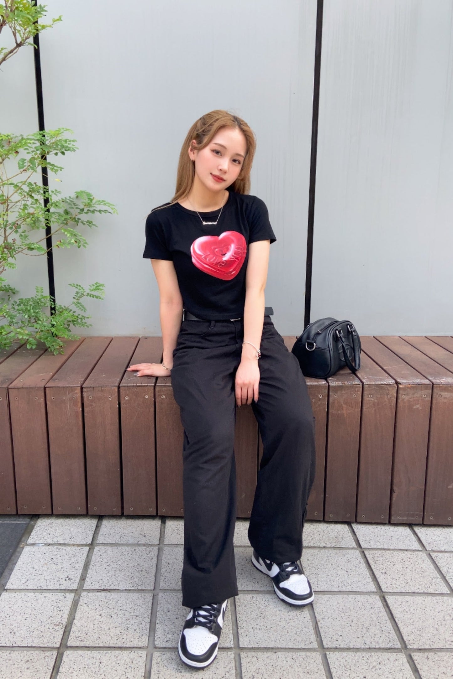 ハートプリントチビTシャツ DPB08001