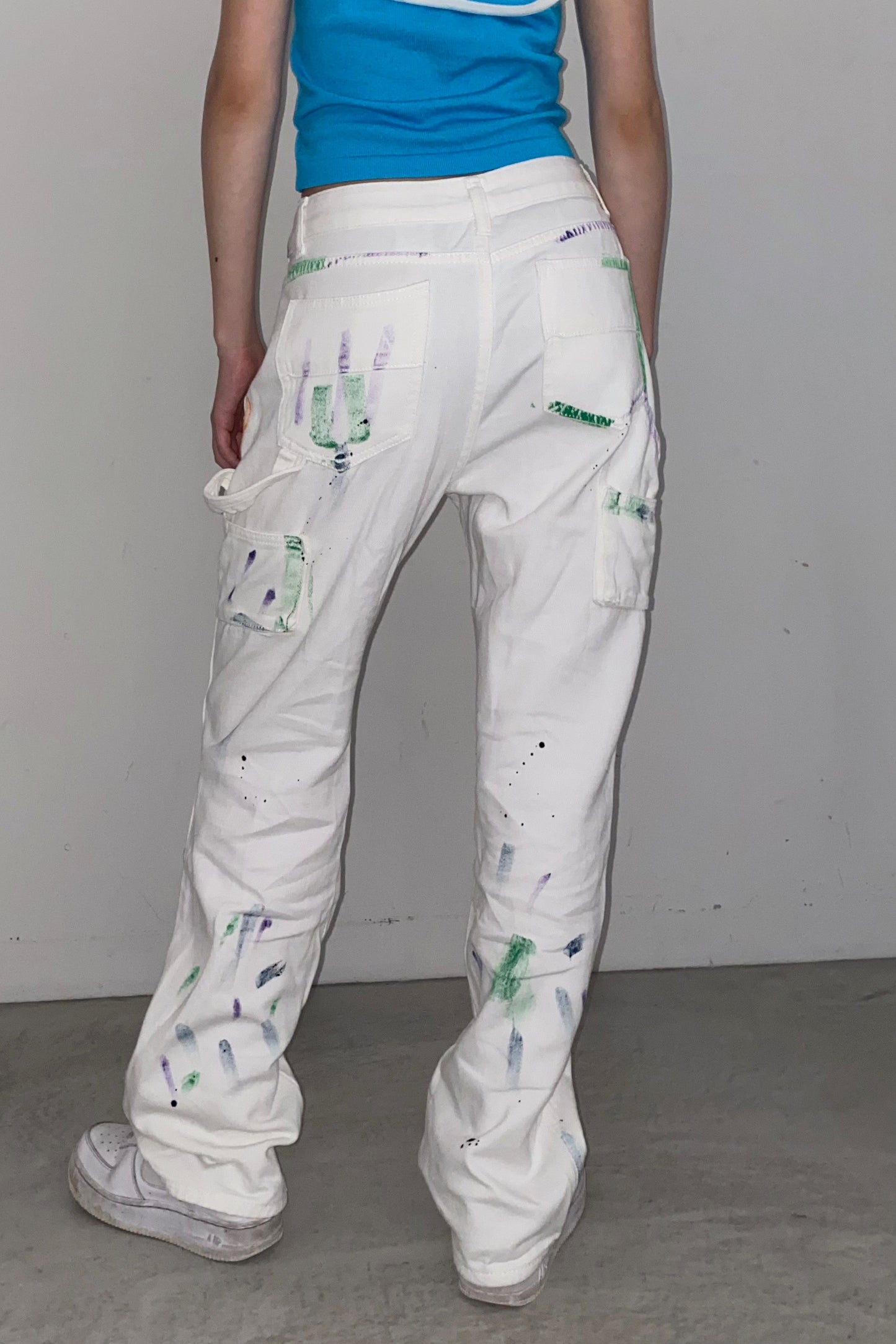 カラフルペイントホワイトデニム DPA01035