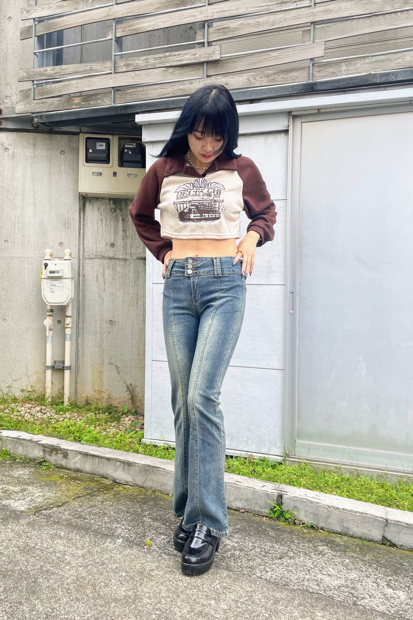 ストレッチフレアパンツ DPA72048