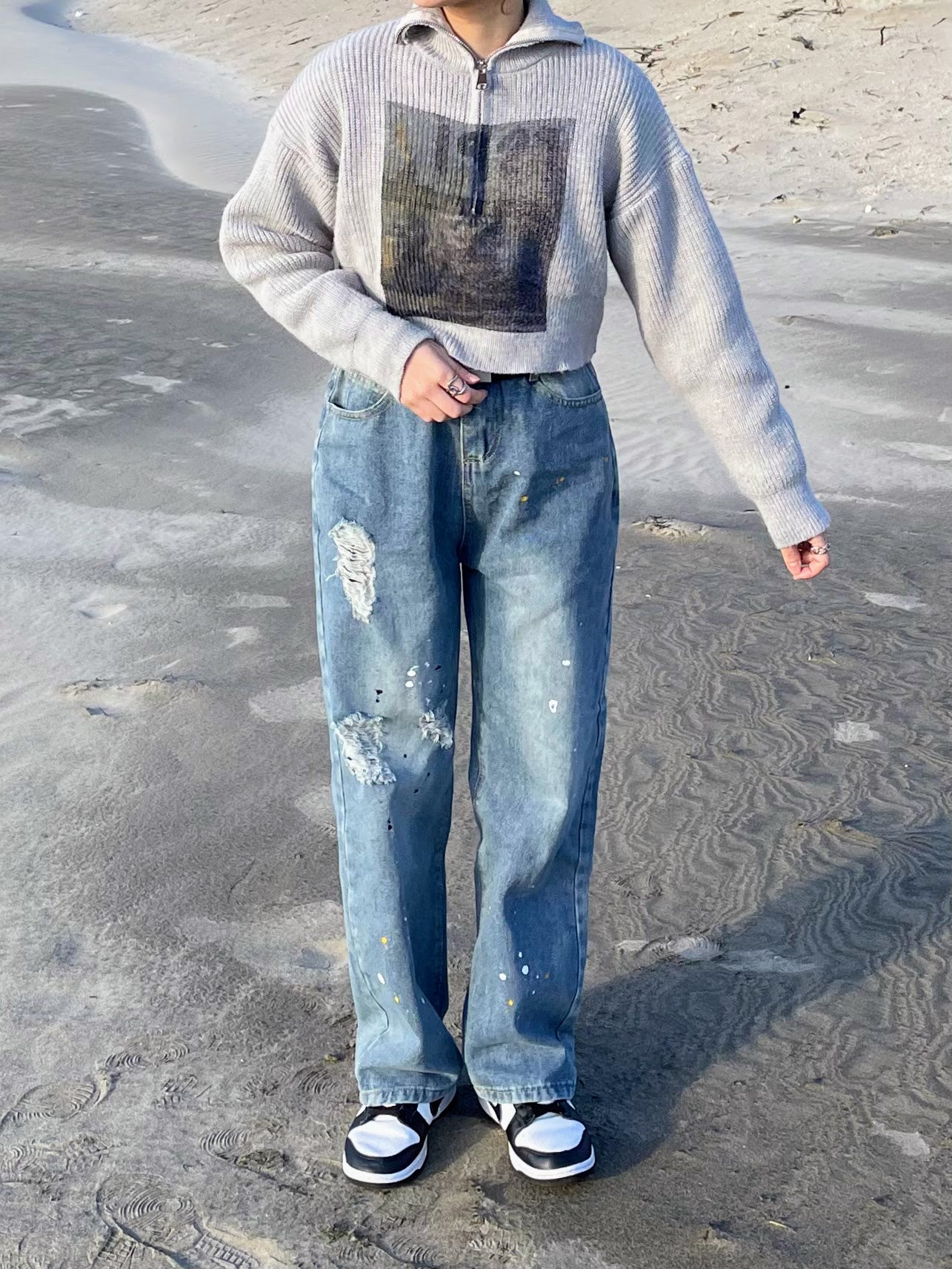 デザインジップニット DPA61157