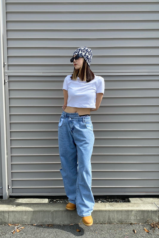 アシンメトリーダメージパンツ DPB02003