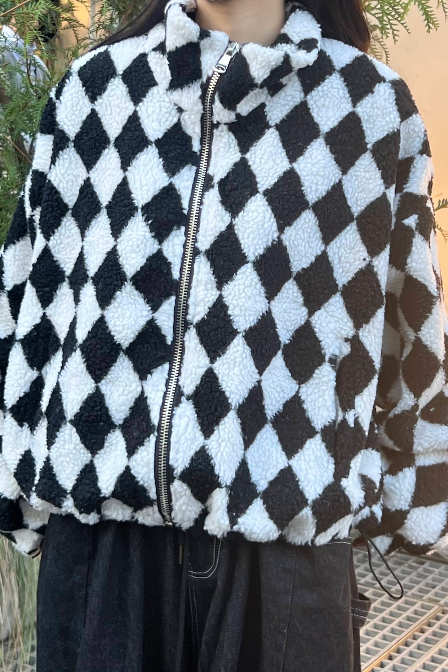 チェッカーフリースジャンパー DPB35013