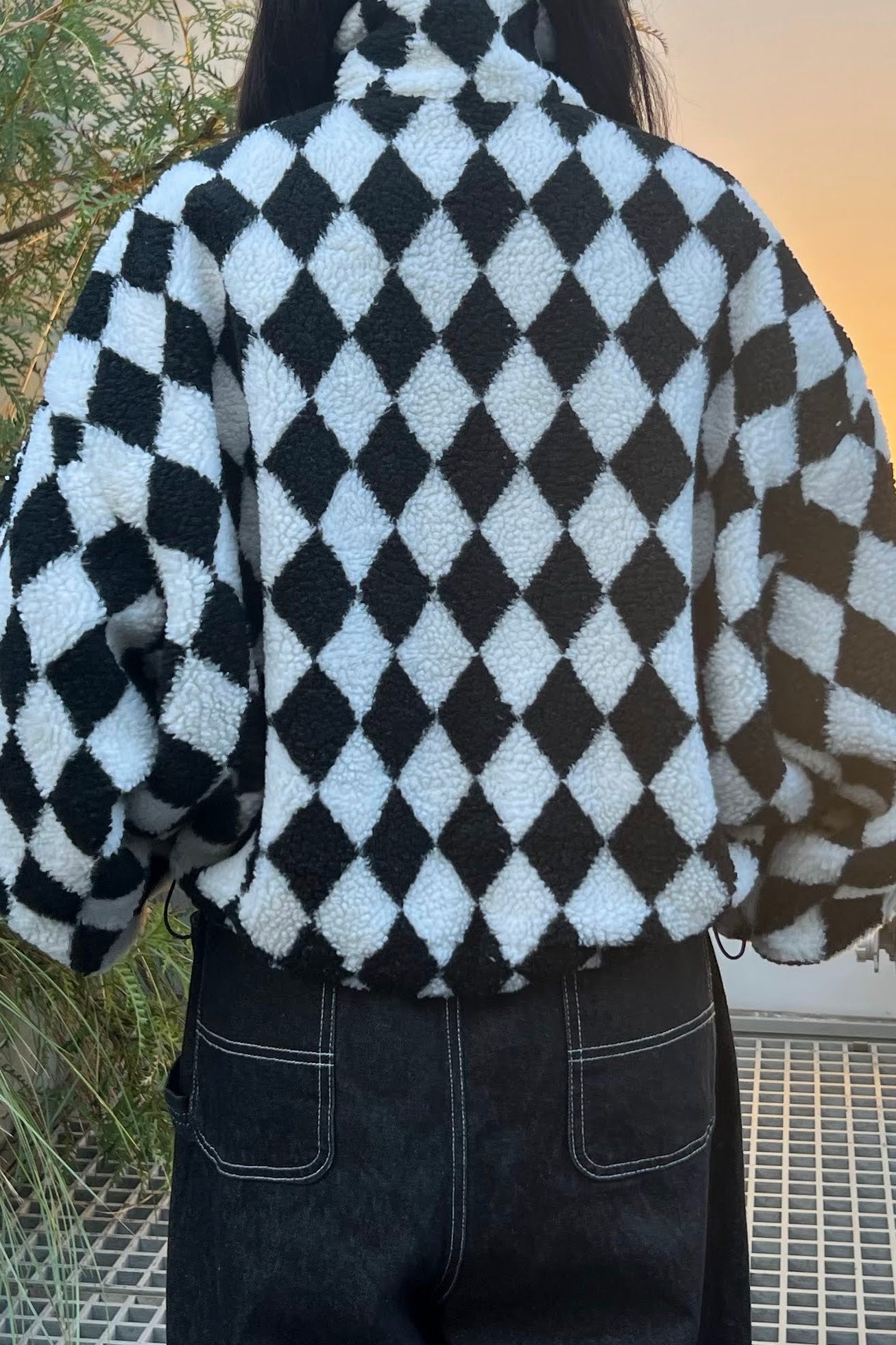 チェッカーフリースジャンパー DPB35013