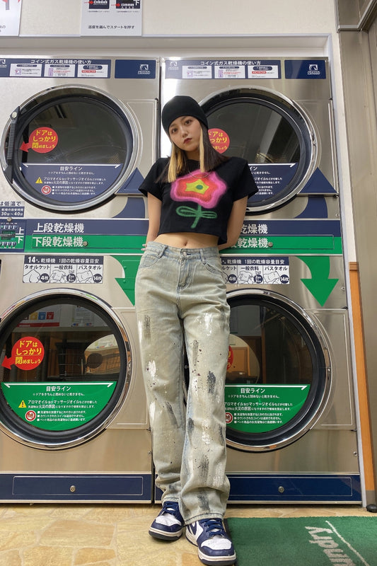 ペイントストレートデニム DPB02021