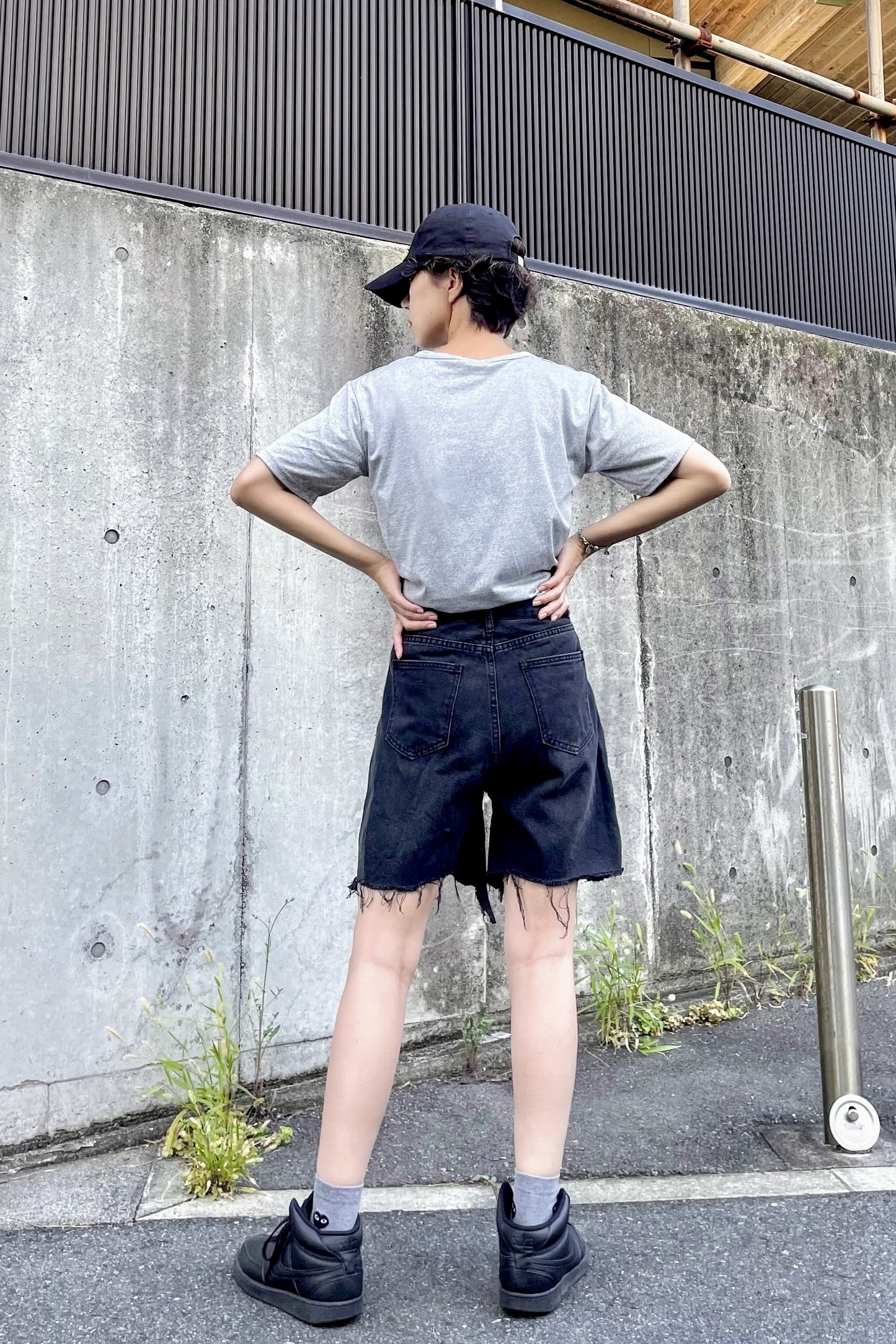 ダメージショートデニムパンツ DPA96024