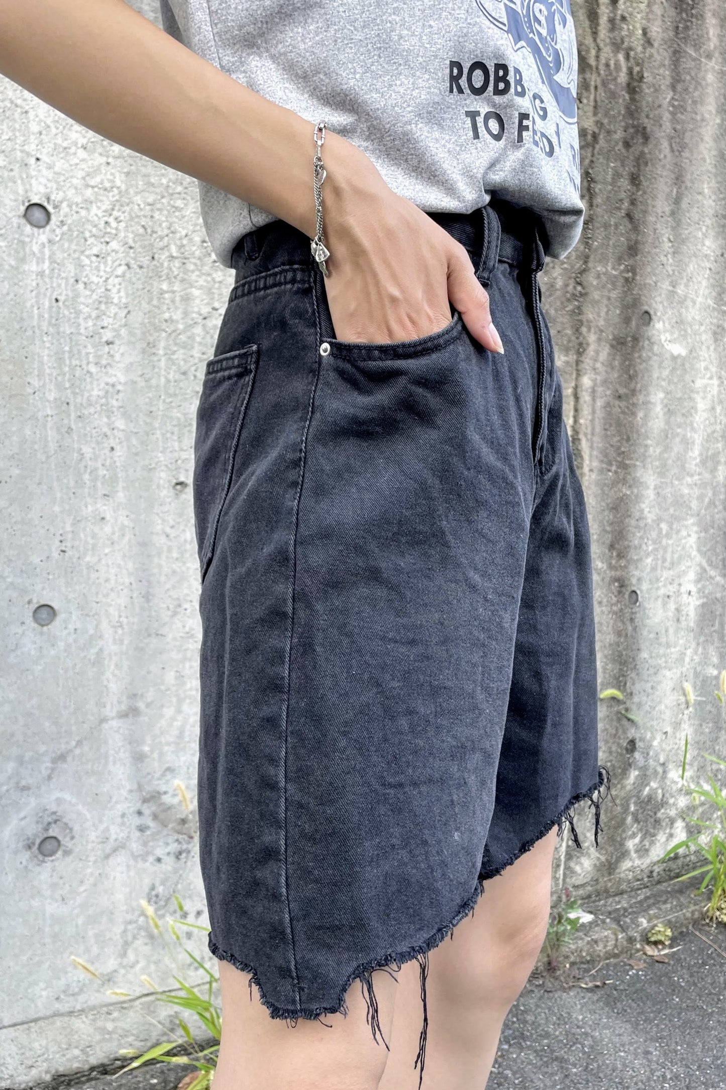 ダメージショートデニムパンツ DPA96024